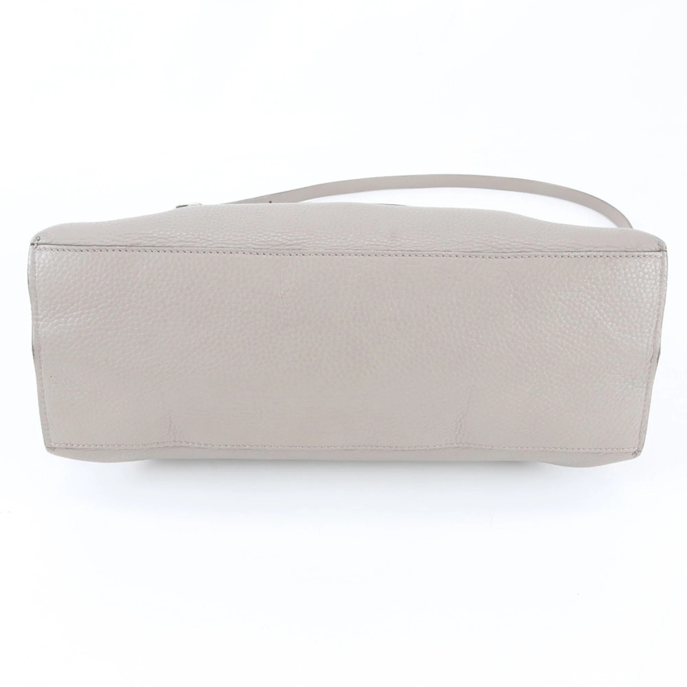 GUCCI Gray Leather Bamboo Shoulder Bag - Picture 5 of 8